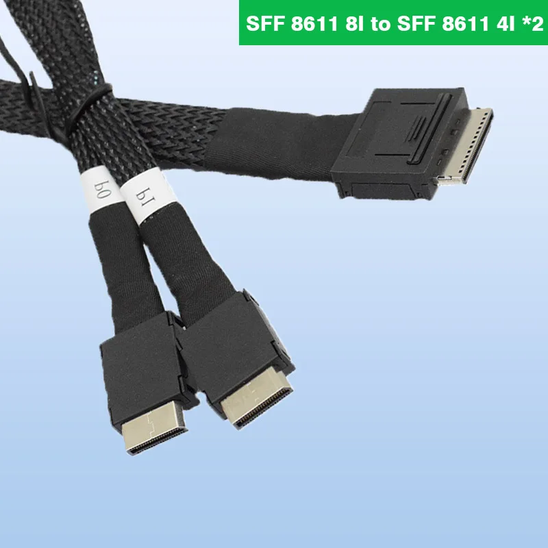 OCUlink Mini Sas SFF 8611 8I TO SFF 8611 4I *2 Server Data Transfer Cable SFF-8611 1 To 2
OCUlink Mini Sas SFF 8611 8I TO SFF 8611 4I *2 Server Data Transfer Cable SFF-8611 1 To 2