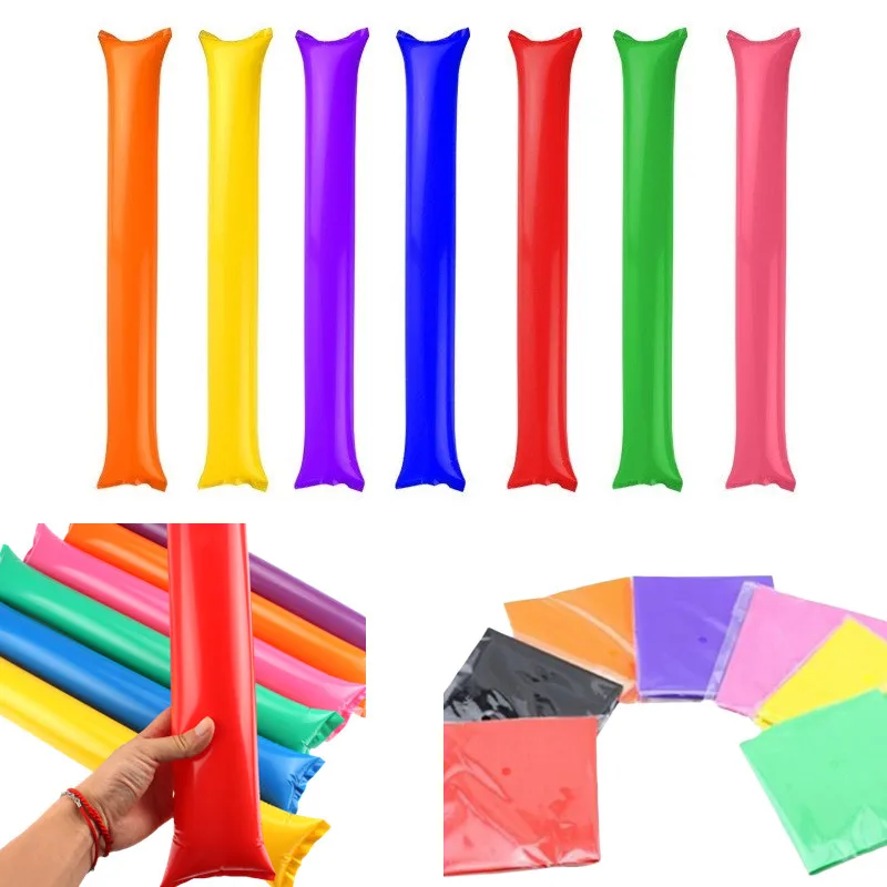 

20pcs Inflatable Clapper Cheerstick Toy Sticks Balloon Stick Clapper Cheering Stick Noise Maker Balloon Concert Party Gift