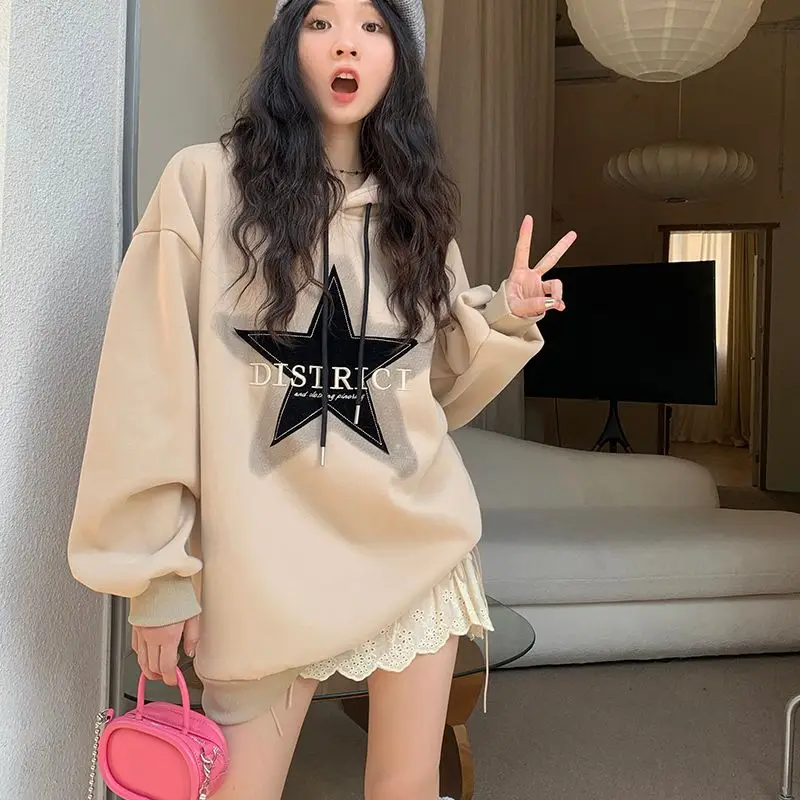 American Street Thick Hoodie Women'S Letter Star Print Oversized Pullover Harajuku Street Hip Hop Casual Sports Top 2022 New
American Street Thick Hoodie Women'S Letter Star Print Oversized Pullover Harajuku Street Hip Hop Casual Sports Top 2022 New