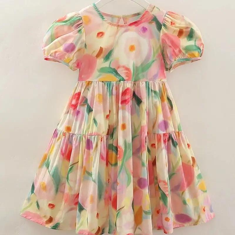 Summer Toddler Kids Short Sleeve Floral Dresses for Girls Cute Print Dress Clothing Infant Outfits Princess Dress fits 2-11Years
Summer Toddler Kids Short Sleeve Floral Dresses for Girls Cute Print Dress Clothing Infant Outfits Princess Dress fits 2-11Years