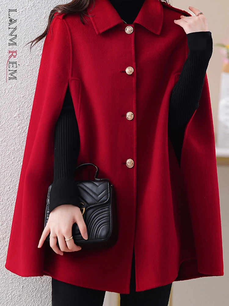 LANMREM Fashion Solid Color Woolen Coat Women Cloak Spliced Lapel Single Breasted Loose Clothing 2023 Winter New 2AA2855
LANMREM Fashion Solid Color Woolen Coat Women Cloak Spliced Lapel Single Breasted Loose Clothing 2023 Winter New 2AA2855