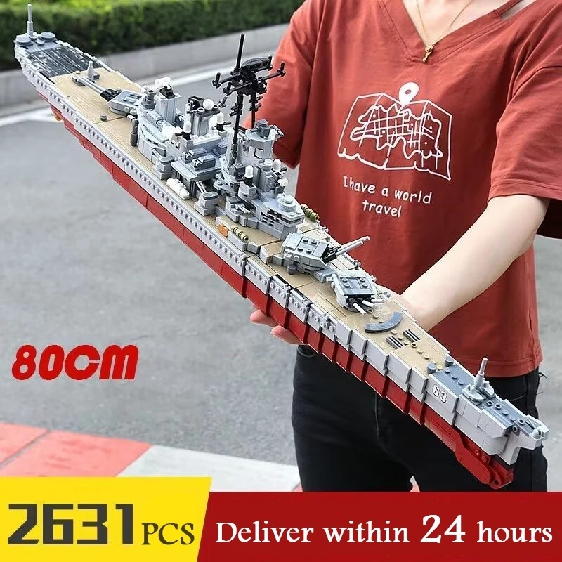 80CM large battleship building block military series assembly toy boy children's birthday gift 6 years old 8
80CM large battleship building block military series assembly toy boy children's birthday gift 6 years old 8