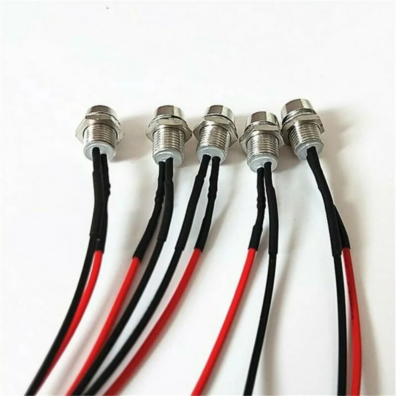 10pcs 8mm Metal LED Warning Indicator Light Waterproof IP67 Signal Lamp Pilot Wires Switch 12V LED Indicator Lamp Warn Light
10pcs 8mm Metal LED Warning Indicator Light Waterproof IP67 Signal Lamp Pilot Wires Switch 12V LED Indicator Lamp Warn Light