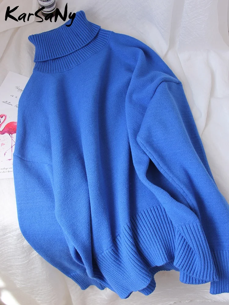 Blue Warm Oversized Sweaters For Women Thick Pullovers Winter Jumpers Knitwear Solid Vintage Turtleneck Sweater Women Oversized
Blue Warm Oversized Sweaters For Women Thick Pullovers Winter Jumpers Knitwear Solid Vintage Turtleneck Sweater Women Oversized
