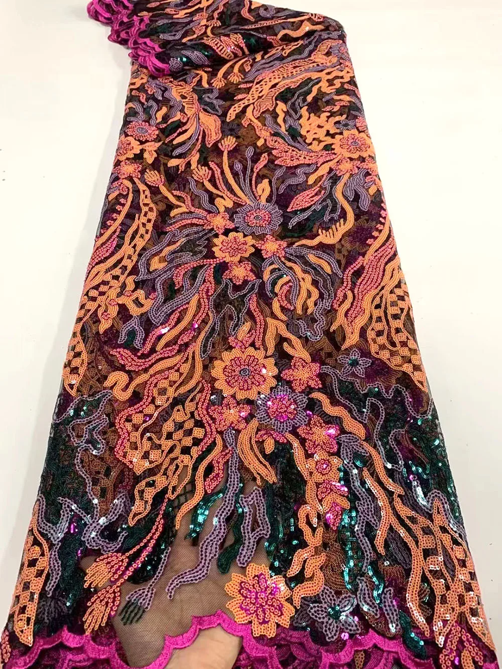African Lace Fabric 2022 High Quality Elegant Nigerian Sequins Net Embroidered French Tulle Lace Fabric 5 Yards For Sew Clothes
African Lace Fabric 2022 High Quality Elegant Nigerian Sequins Net Embroidered French Tulle Lace Fabric 5 Yards For Sew Clothes
