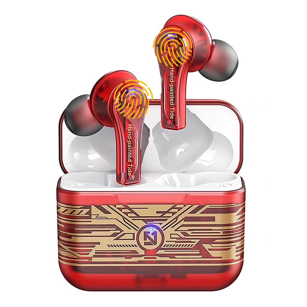 Earbuds Wireless Earphones Adjustable Rechargeable Bluetooth-compatible V5.0 Sports Headphones Transparent Red
Earbuds Wireless Earphones Adjustable Rechargeable Bluetooth-compatible V5.0 Sports Headphones Transparent Red