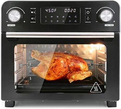 All Steel Exterior, Programmable 24.5Qt. Air Fryer, 12" Pizza Extra Large Capacity Convection Countertop Oven, Temperature + Dre
All Steel Exterior, Programmable 24.5Qt. Air Fryer, 12" Pizza Extra Large Capacity Convection Countertop Oven, Temperature + Dre