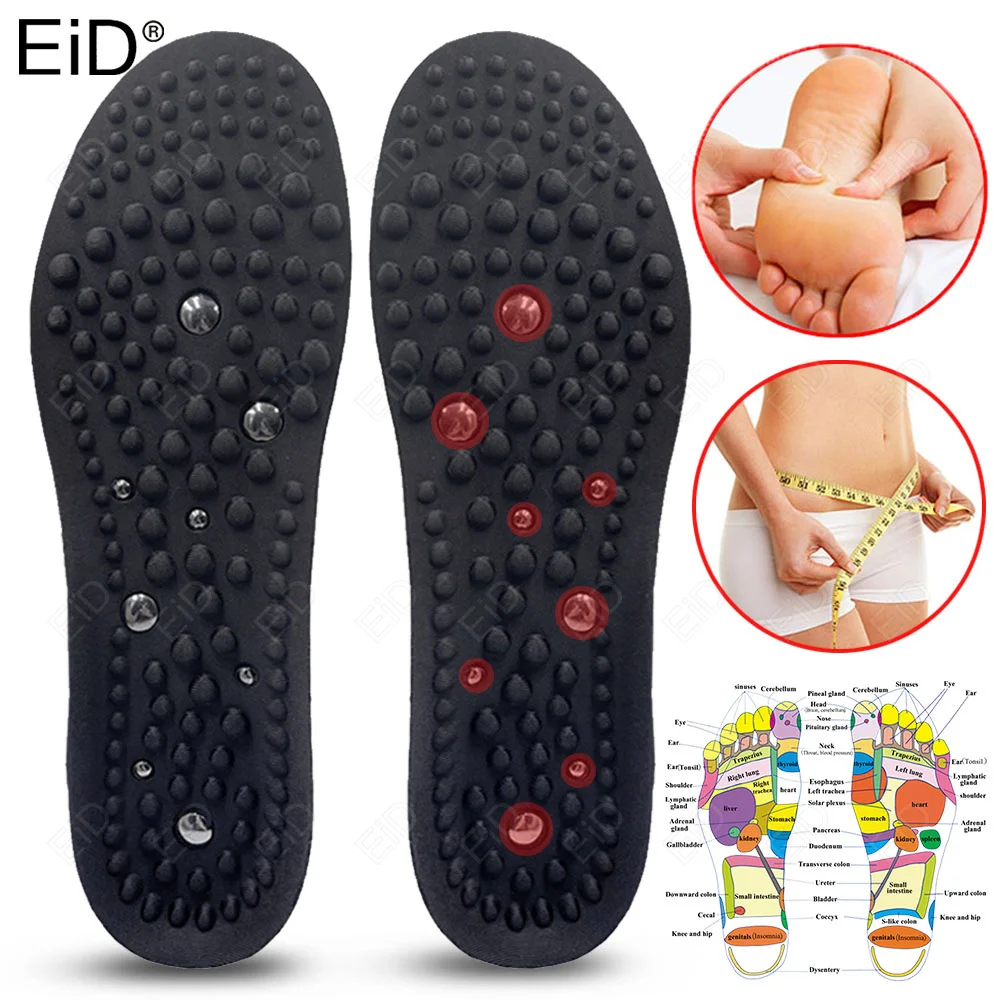 

EiD High quality cobble 16 Magnets Magnetic Massage Insoles for Weight Loss Foot Acupressure Shoe Pads Therapy Slimming Insoles