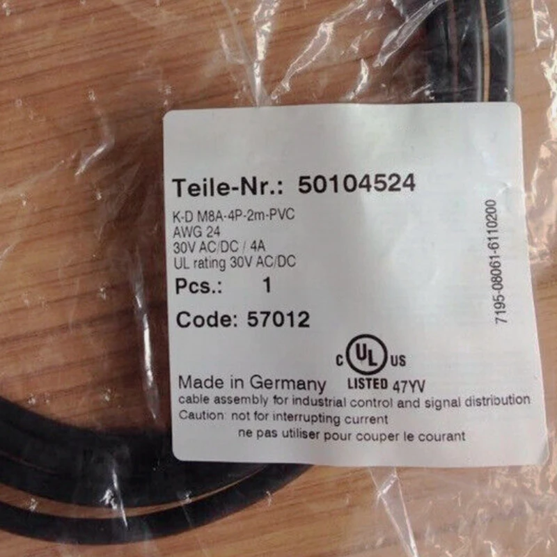 

K-D M8A-4P-2M-PVC Leuze Cable 100% New Original replace KD U-M8-4A-V1-020