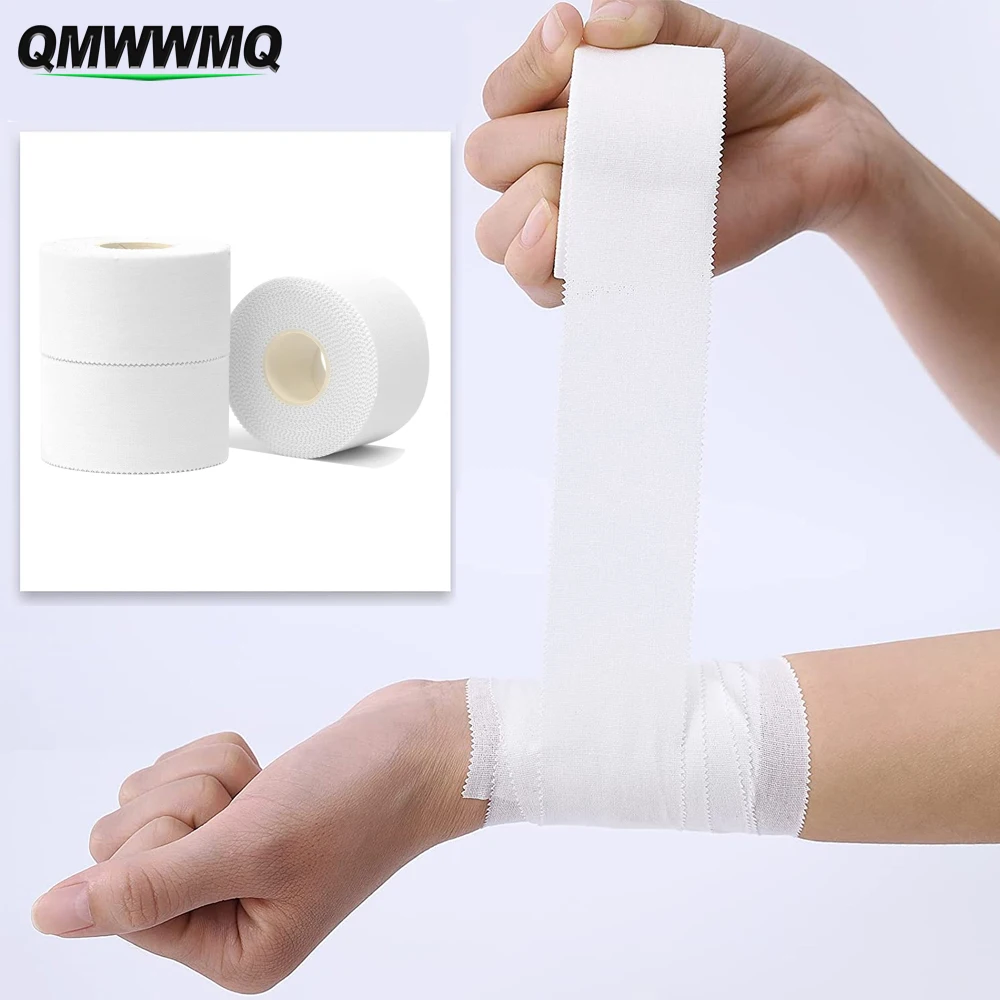 

1 Roll White Sports Medical Athletic Tape, No Sticky Residue & Easy to Tear for Athletes, First Aid Injury Wrap: Fingers Ankles