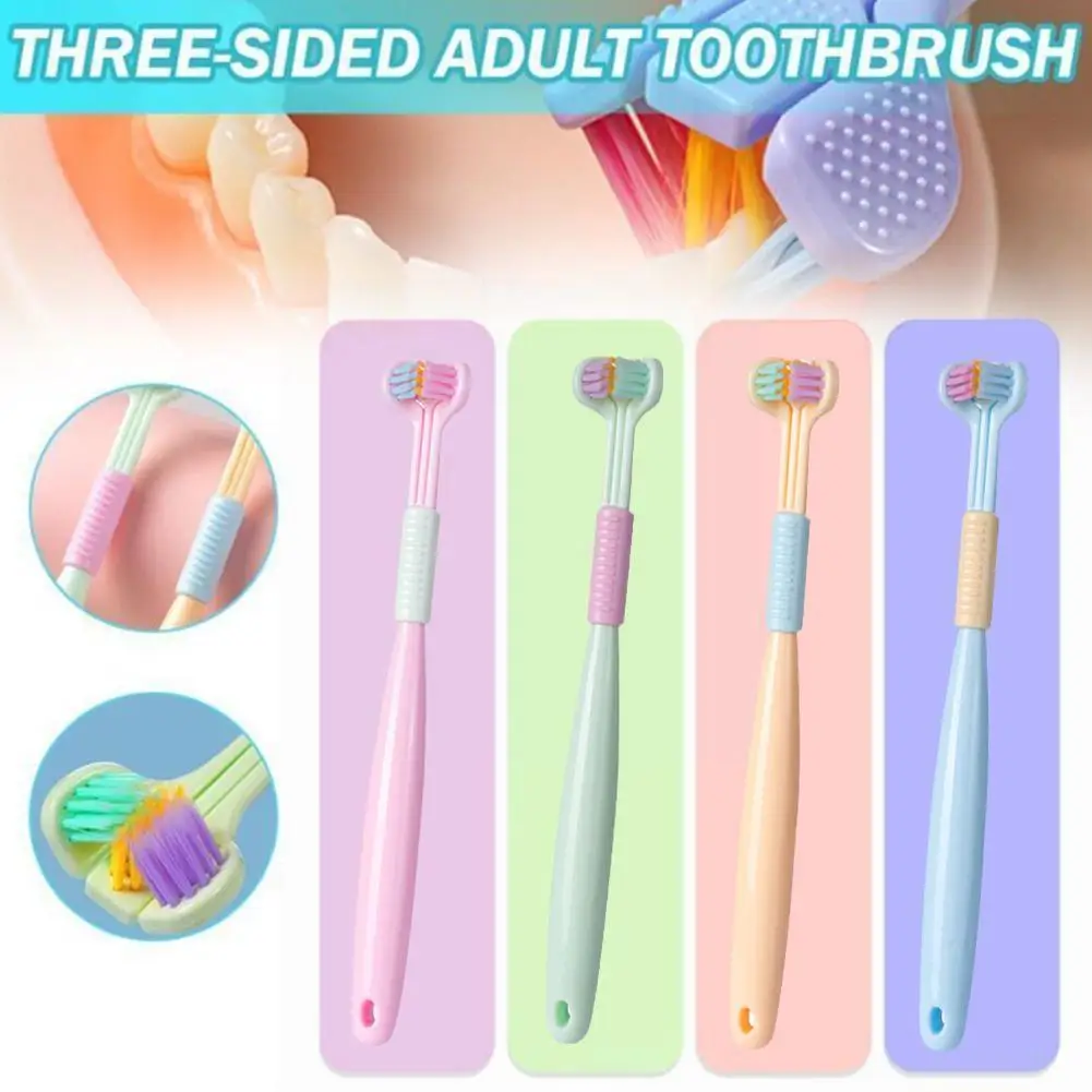 

Children Toothbrush Three Sided C-shaped Brush Head Coating Scraping Protection Tongue Gingival Article Hair Soft Teeth Cle H9C7