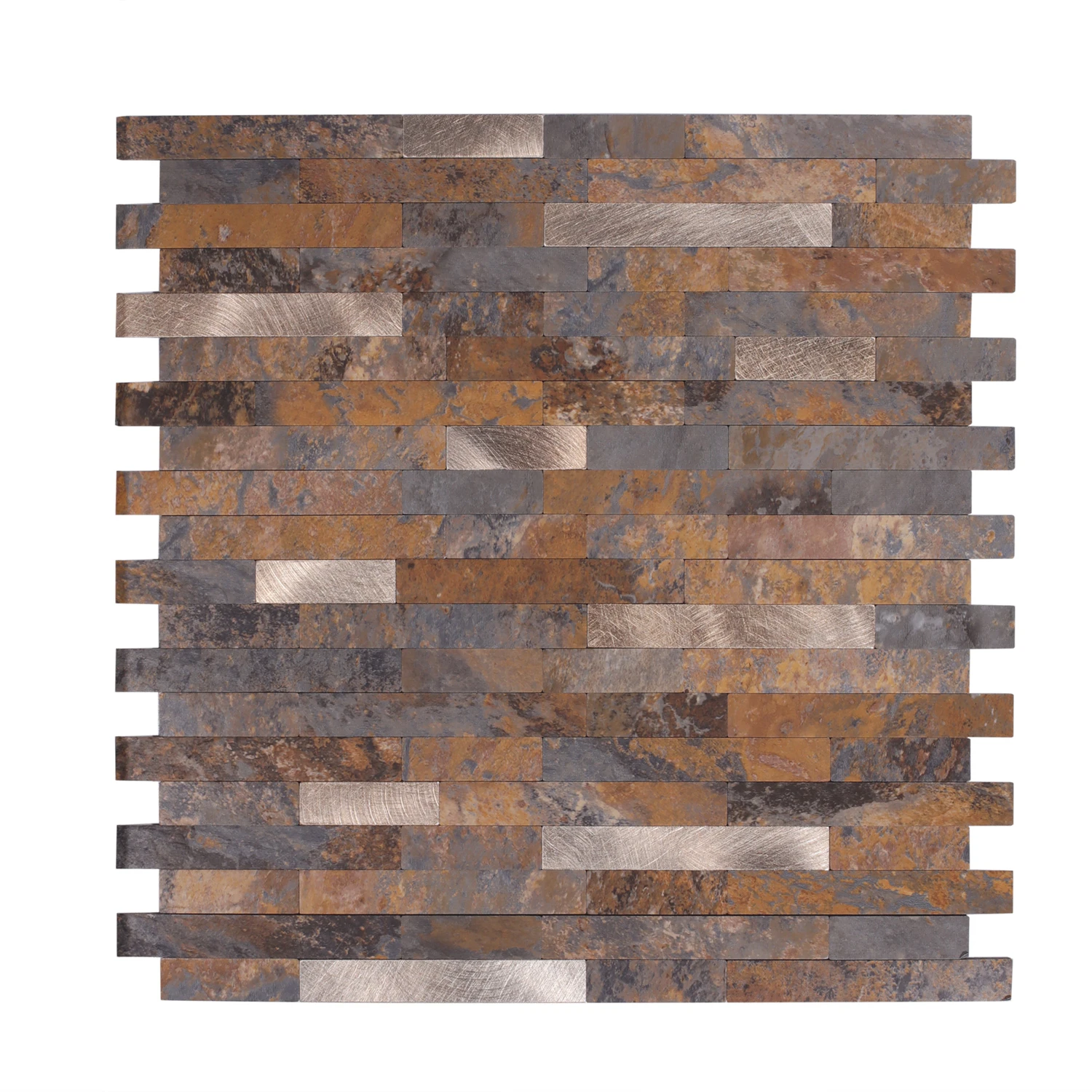 Easy Marble Stone self adhesive 3d wallpaper with Brushed Copper Mixed Mosaic PVC Peel and Stick Composite Tiles backsplash
Easy Marble Stone self adhesive 3d wallpaper with Brushed Copper Mixed Mosaic PVC Peel and Stick Composite Tiles backsplash