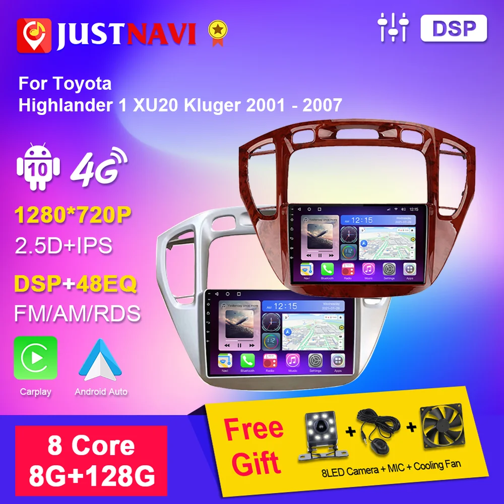 Автомагнитола JUSTNAVI 2DIN для Toyota Highlander 1 XU20 Kluger 2001 - 2007 4G Wifi GPS-навигация автомобильное радио Автомобильный плеер
Автомагнитола JUSTNAVI 2DIN для Toyota Highlander 1 XU20 Kluger 2001 - 2007 4G Wifi GPS-навигация автомобильное радио Автомобильный плеер