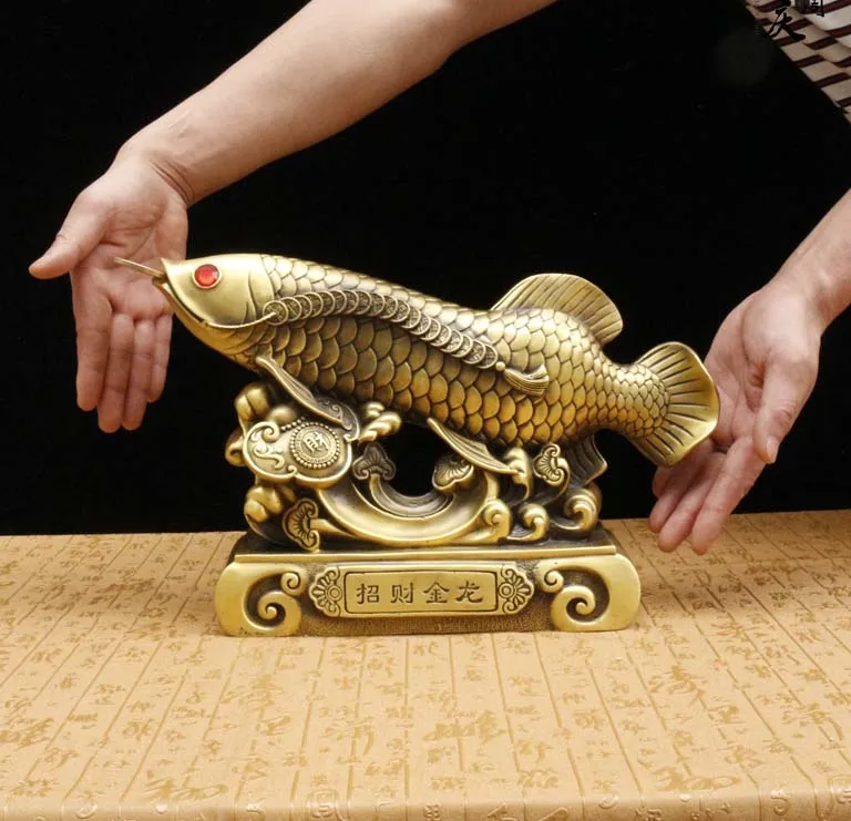 GOOD HOME Company SHOP ROOM TOP Efficacious Talisman GOOD LUCK Recruit Money Arowana Golden Fish FENG SHUI copper Retro statue
GOOD HOME Company SHOP ROOM TOP Efficacious Talisman GOOD LUCK Recruit Money Arowana Golden Fish FENG SHUI copper Retro statue
