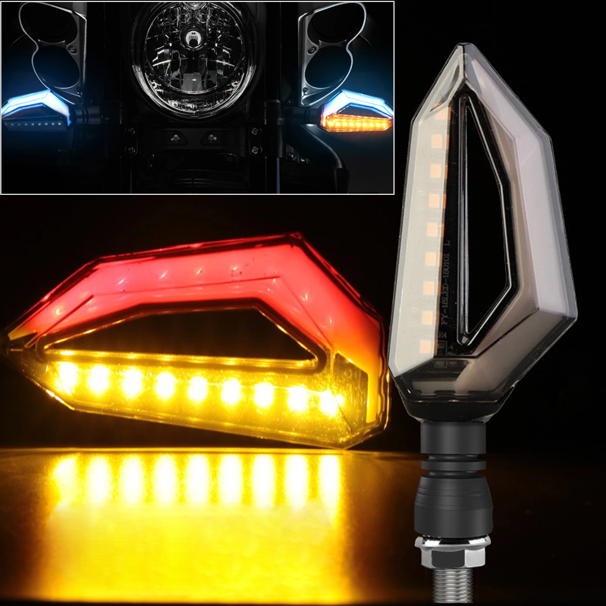 1 Pair Motorcycle LED Turn Signal Lights Amber Lamp Left Right Signals Indicators Blinkers 3 Wires Universal
1 Pair Motorcycle LED Turn Signal Lights Amber Lamp Left Right Signals Indicators Blinkers 3 Wires Universal
