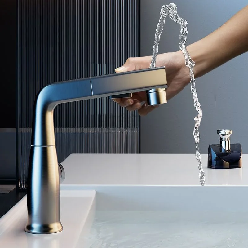 Copper faucet pull-out type adjustable cold and hot bathroom accessories wash basin
Copper faucet pull-out type adjustable cold and hot bathroom accessories wash basin