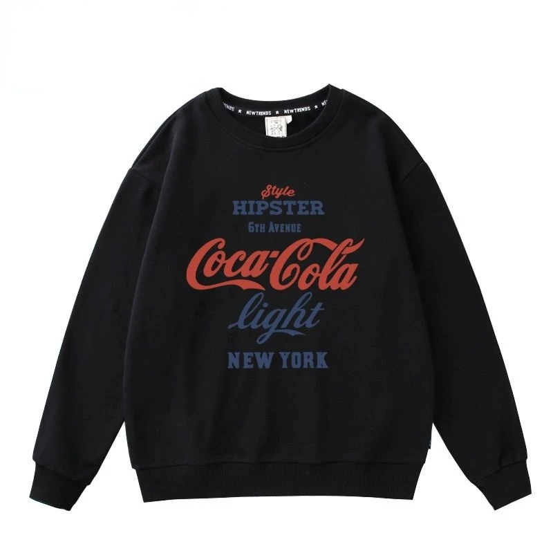 Coca-Cola autumn and winter fashion new velvet thick sweater simple and comfortable cotton wild loose couple T-shirt
Coca-Cola autumn and winter fashion new velvet thick sweater simple and comfortable cotton wild loose couple T-shirt