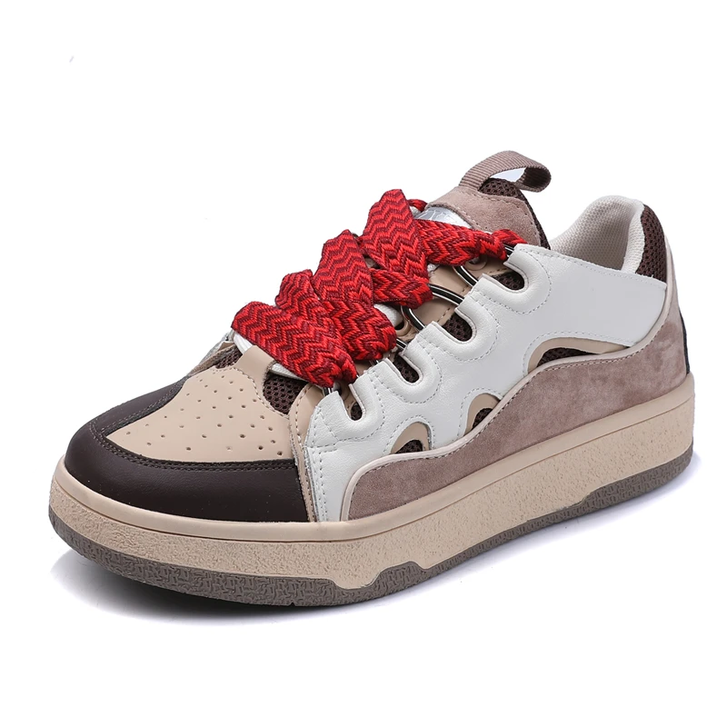 Женские кроссовки из натуральной кожи, на шнуровке, Разноцветные Повседневные туфли на плоской платформе, весна-лето 2023
Женские кроссовки из натуральной кожи, на шнуровке, Разноцветные Повседневные туфли на плоской платформе, весна-лето 2023