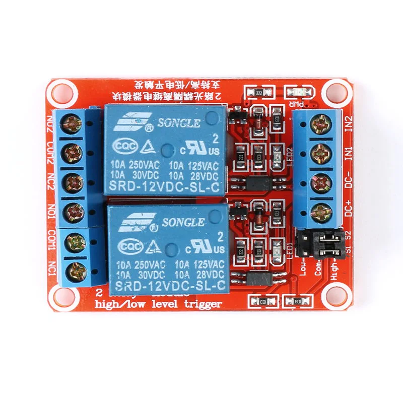 

2 channel Relay Module 5V 12V 24V High and Low Level Trigger Relay Control With Optocoupler Two Way Relays DC 5 V 12 V 24 V Volt