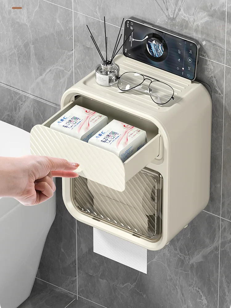 Toilet tissue box Toilet tissue box Wall mounted paper drawer Household waterproof tissue storage rack tissue holder paper towel
Toilet tissue box Toilet tissue box Wall mounted paper drawer Household waterproof tissue storage rack tissue holder paper towel