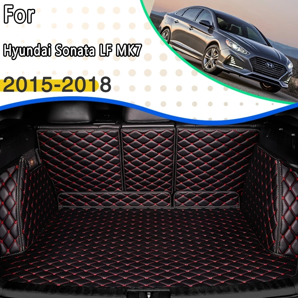 

Негибридные коврики в багажник для Hyundai Sonata LF MK7 2015 2016 2017 2018, антигрязный органайзер для хранения в багажнике автомобиля, автомобильные аксессуары