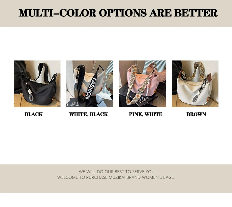 Nylon Hobos Crossbody Bags Solid Casual Zipper Women's Bags 2024 Fashion High Capacity Solid Color Single Shoulder Totes Bag Nylon Hobos Crossbody Bags Solid Casual Zipper Women's Bags 2024 Fashion High Capacity Solid Color Single Shoulder Totes Bag