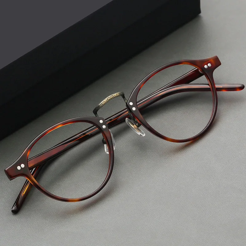 

Japanese Brand Retro Round Glasses Frame Women Optical Myopia Prescription Eyeglasses Men Handmade Acetate Vintage Eyewear