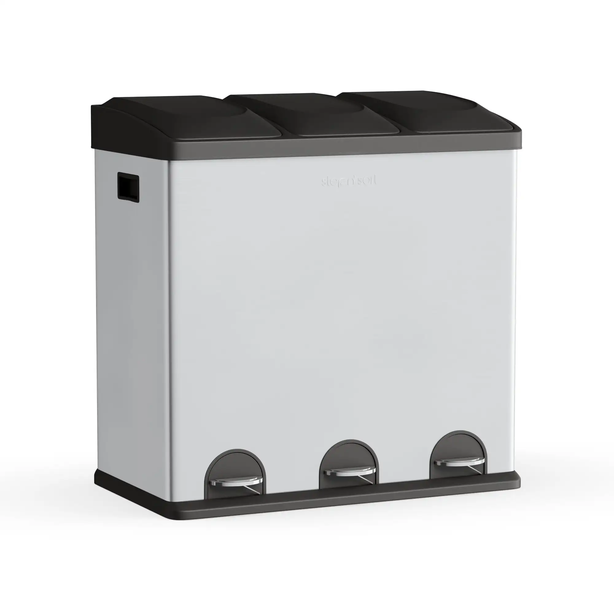 Step N' Sort 3-Compartment Stainless Steel Kitchen Trash and Recycling Bin, 16 gal
Step N' Sort 3-Compartment Stainless Steel Kitchen Trash and Recycling Bin, 16 gal