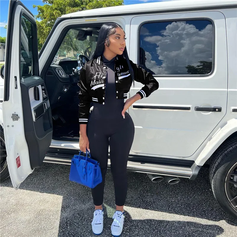 2023 New Letter Embroidery Women Baseball Bomber Jacket Y2K Streetwear Vintage Fashion O-neck Single Breasted Slim Short Jackets
2023 New Letter Embroidery Women Baseball Bomber Jacket Y2K Streetwear Vintage Fashion O-neck Single Breasted Slim Short Jackets