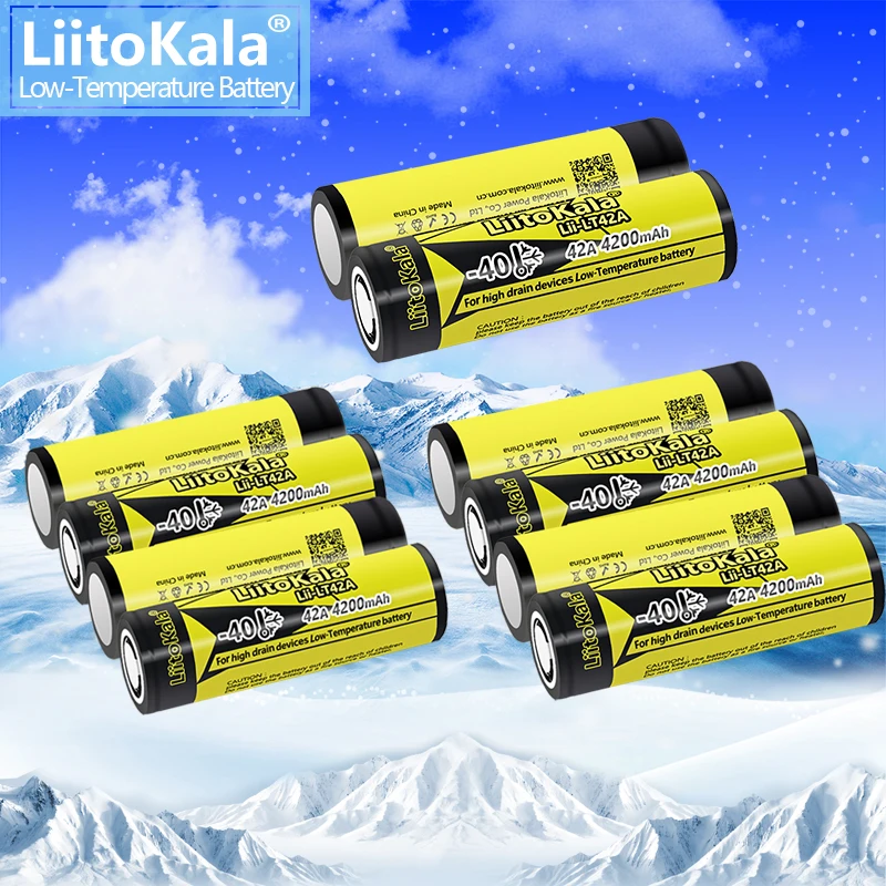 

10PCS LiitoKala Lii-LT42A 3.7V 4200mAh 21700 Battery 42A Power 10C Discharge Ternary Lithium Batteries DIY Electric Bicycle