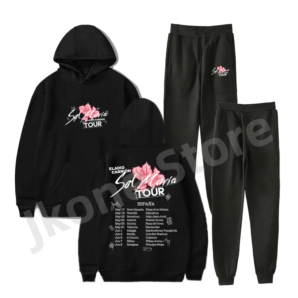 

Eladio Carrion Sol Maria Tour Hoodies Set Rapper Logo Merch Winter Women Men Fashion Casual Streetwear