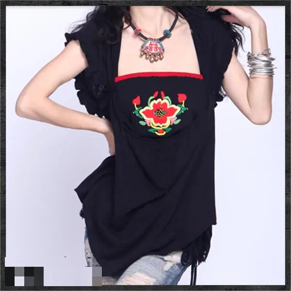 Summer T shirt Embroidery Two Piece Tees 
Summer T shirt Embroidery Two Piece Tees
