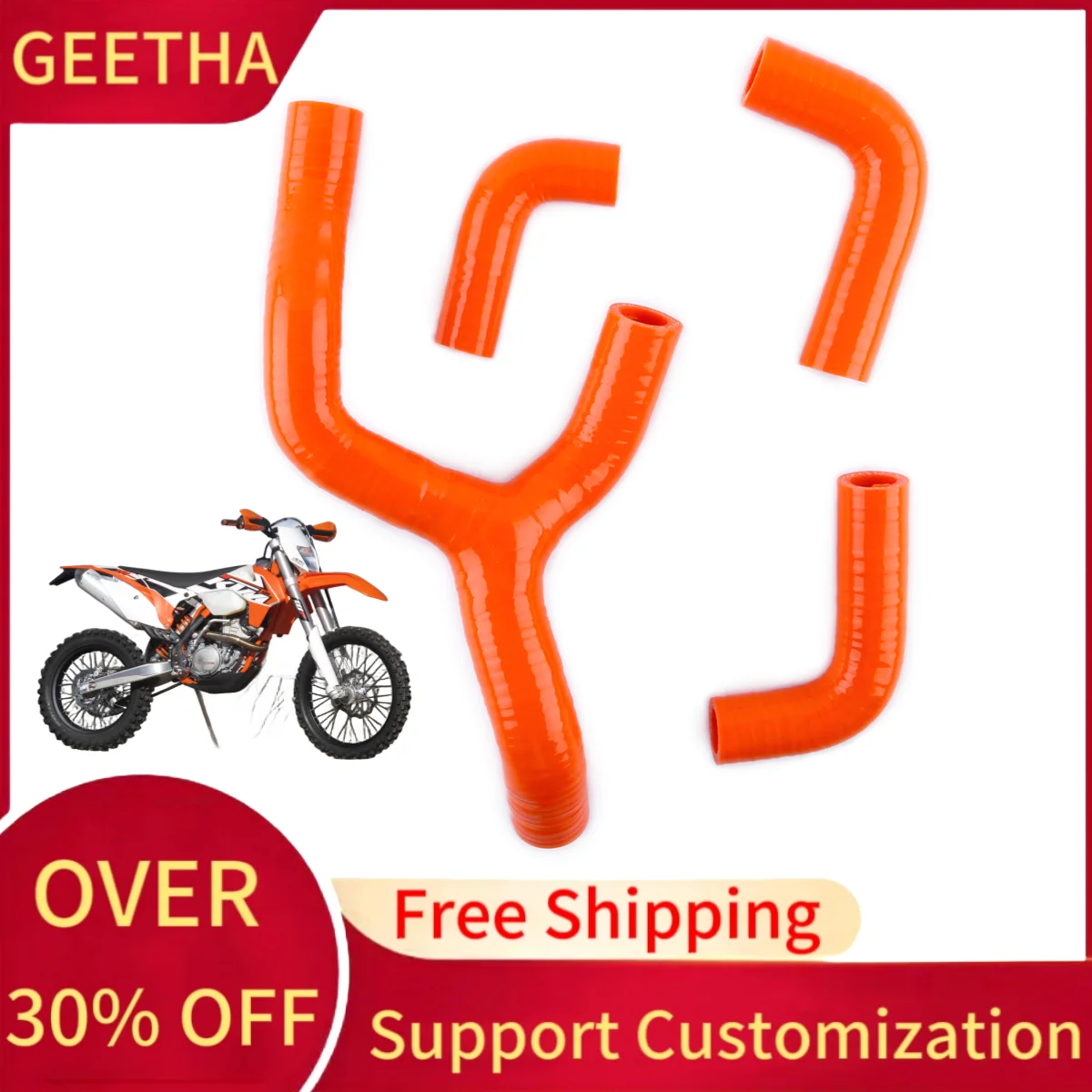

For 2012-2016 KTM 250 EXC-F XCF-W 350 EXC-F XCF-W 2013 2014 2015 Motorcycle Silicone Radiator Coolant Hose Pipe Kit