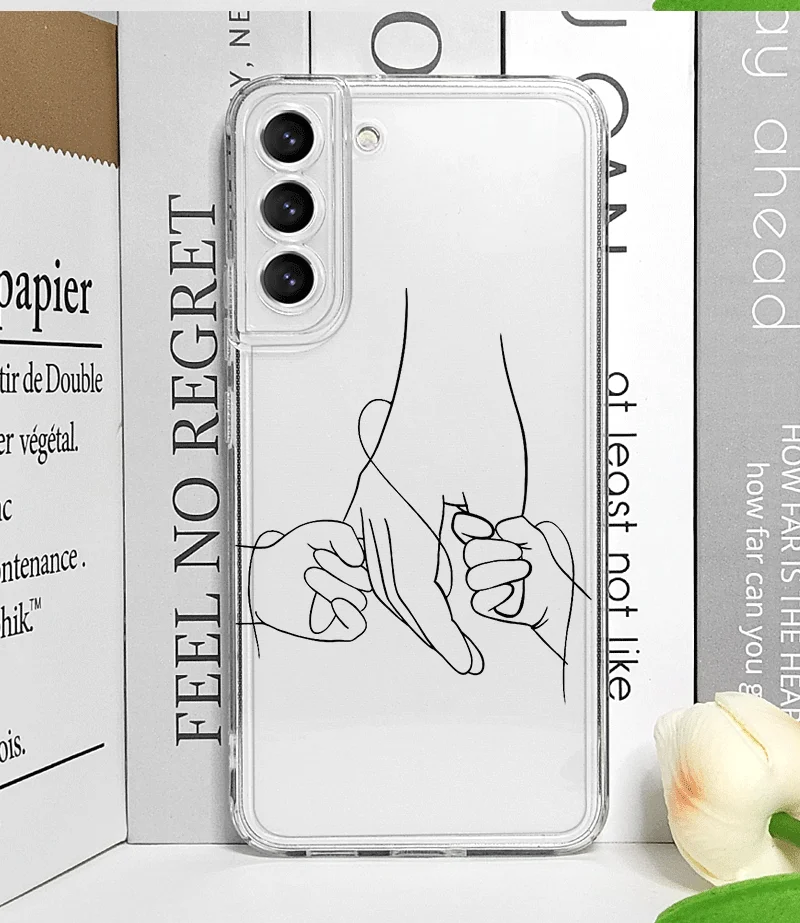 Warm Family Holding Hands Couple Phone Case for Samsung Galaxy A14 A16 A55 A54 A36 A53 A13 A15 A25 5G Clear Covers Abstract Line Warm Family Holding Hands Couple Phone Case for Samsung Galaxy A14 A16 A55 A54 A36 A53 A13 A15 A25 5G Clear Covers Abstract Line