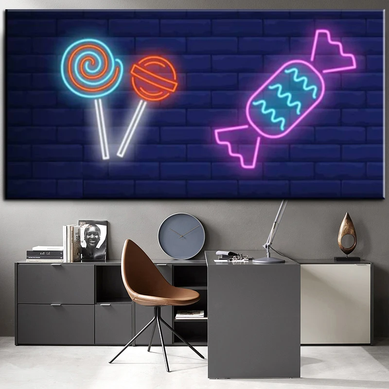Nordic Neon Candy Lollipop Posters and Prints Minimalist Canvas Painting Modern Wall Picture for Living Children's Room Decor
Nordic Neon Candy Lollipop Posters and Prints Minimalist Canvas Painting Modern Wall Picture for Living Children's Room Decor