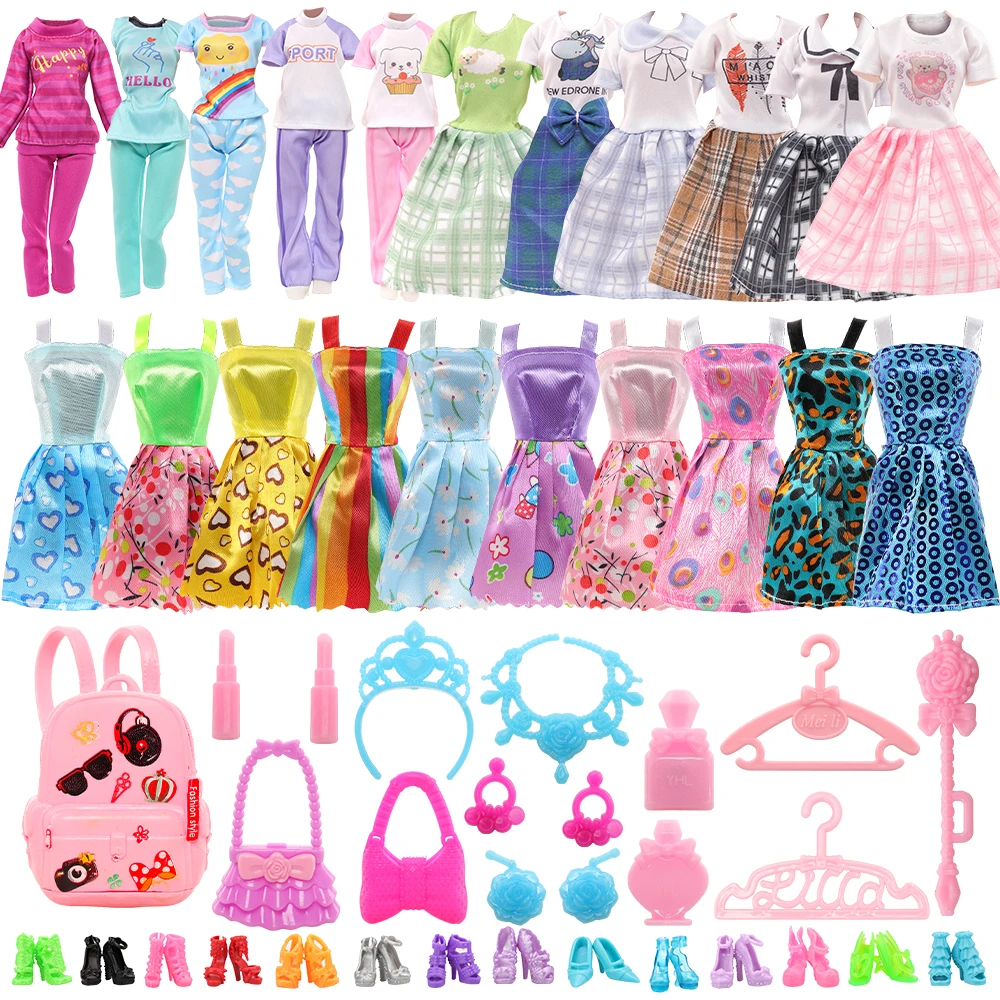 Barwa Fashion 36 Pieces=3 Tops Pants+3 Dresses+5 Suspender Skirts+15 Jewelry Accessories+10 Shoes 11.5inch Doll Kids Toys Gifts
Barwa Fashion 36 Pieces=3 Tops Pants+3 Dresses+5 Suspender Skirts+15 Jewelry Accessories+10 Shoes 11.5inch Doll Kids Toys Gifts