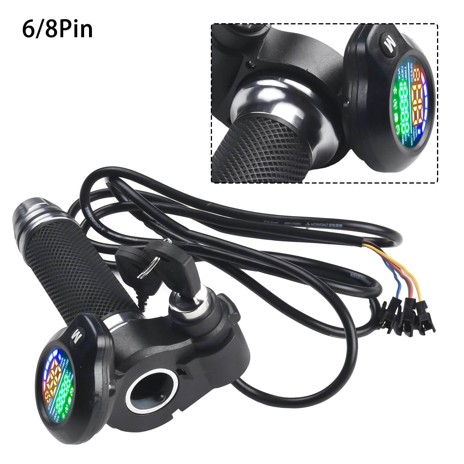 Ebike Twist-Throttle 24-72V Electric Scooter Throttle Grip Handlebar LED Display 6/8pin Connector Electric Bicycle Parts
Ebike Twist-Throttle 24-72V Electric Scooter Throttle Grip Handlebar LED Display 6/8pin Connector Electric Bicycle Parts