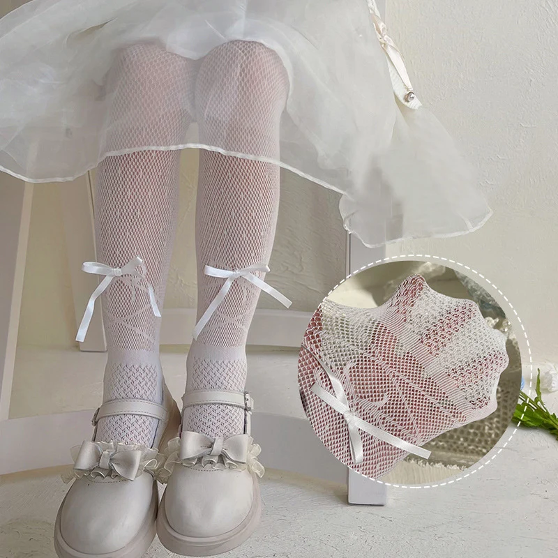 Fashion Kids Girls Fishnet Tights Mesh Stockings Girls Lace Summer Children Black White Bow Dance Hollow Net Grid Pantyhose 
Fashion Kids Girls Fishnet Tights Mesh Stockings Girls Lace Summer Children Black White Bow Dance Hollow Net Grid Pantyhose