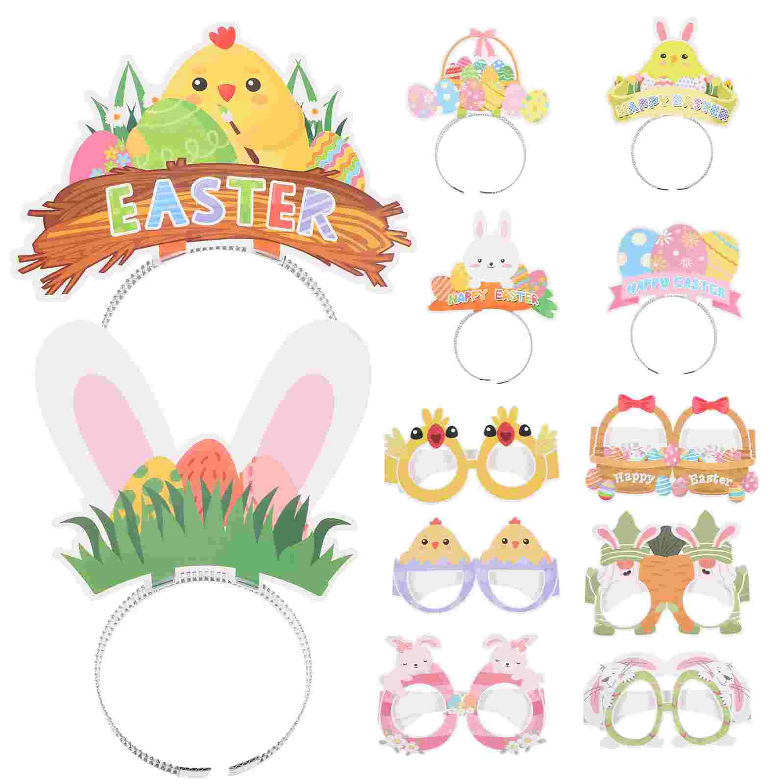 12 Pcs European and American Easter Headband Child Decor Paper Costume Eyeglasses
12 Pcs European and American Easter Headband Child Decor Paper Costume Eyeglasses