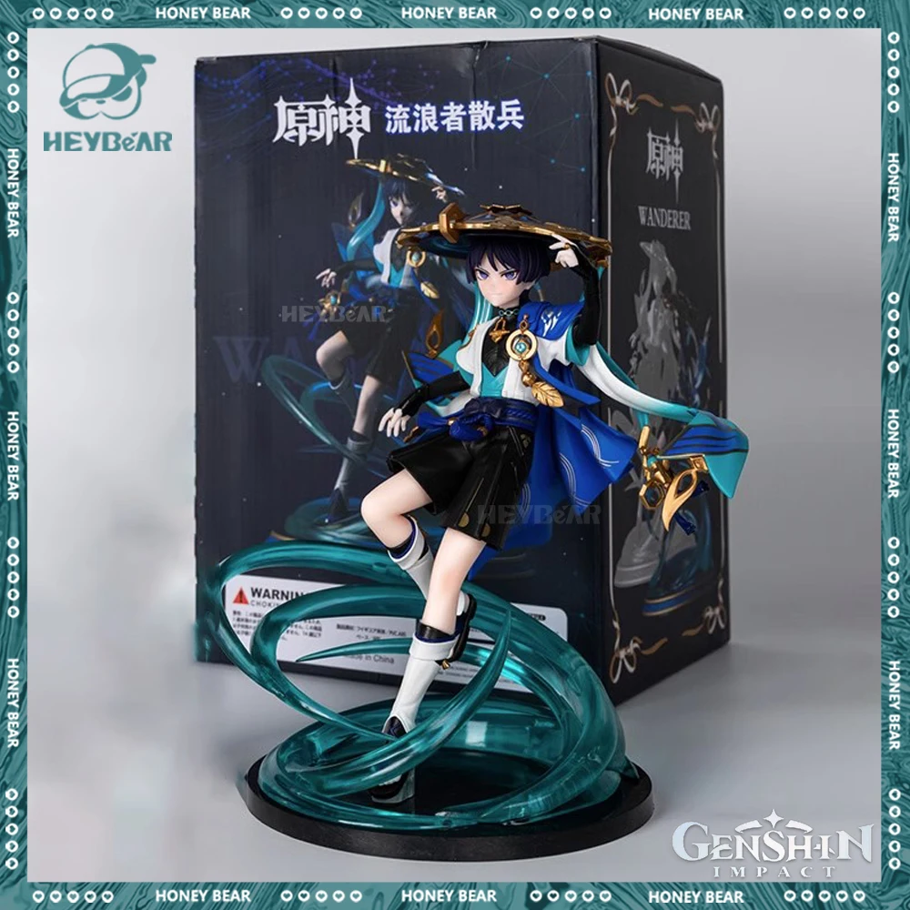 

24cm Genshin Impact Anime Figures Wanderer Gk Kawaii Wanderer Figurine Pvc Statue Model Doll Collectible Room Decoration Toys