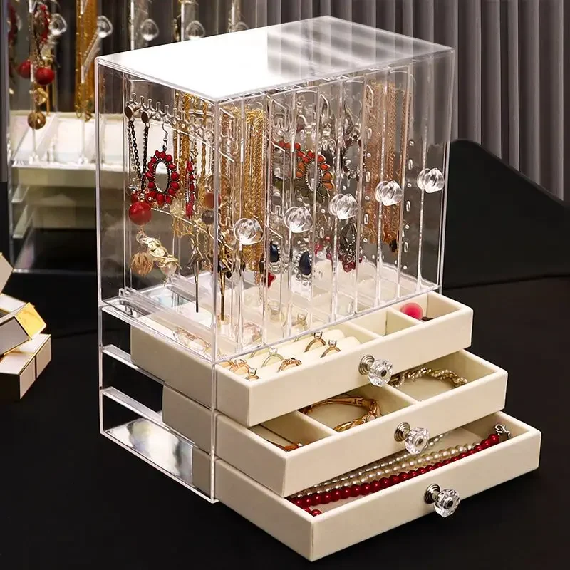 Plastic Jewelry Box Organizer for Women Necklace Bracelet Jewelry Boxes Storage Drawer Ring Earrings Transparent Display Stand
Plastic Jewelry Box Organizer for Women Necklace Bracelet Jewelry Boxes Storage Drawer Ring Earrings Transparent Display Stand