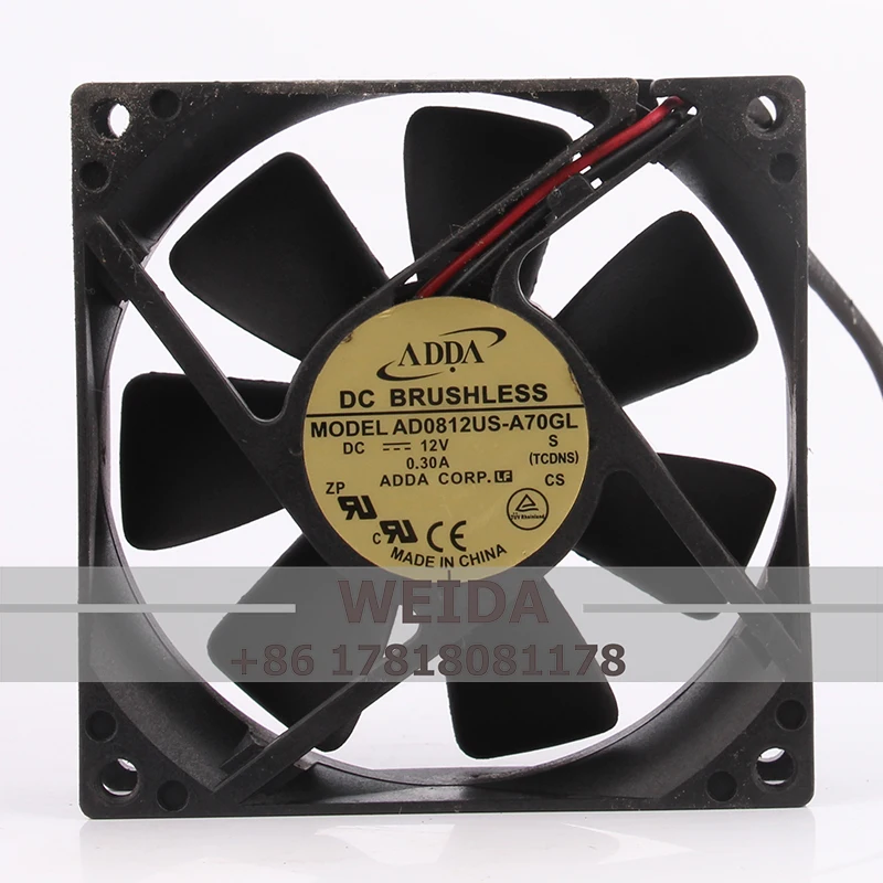 AD0812US-A70GL Case Cooling Fan for ADDA DC12V 0.30A EC AC 80x80x25MM 8CM 8025 Centrifugal Exhaust Industrial Axial Ventilation
AD0812US-A70GL Case Cooling Fan for ADDA DC12V 0.30A EC AC 80x80x25MM 8CM 8025 Centrifugal Exhaust Industrial Axial Ventilation