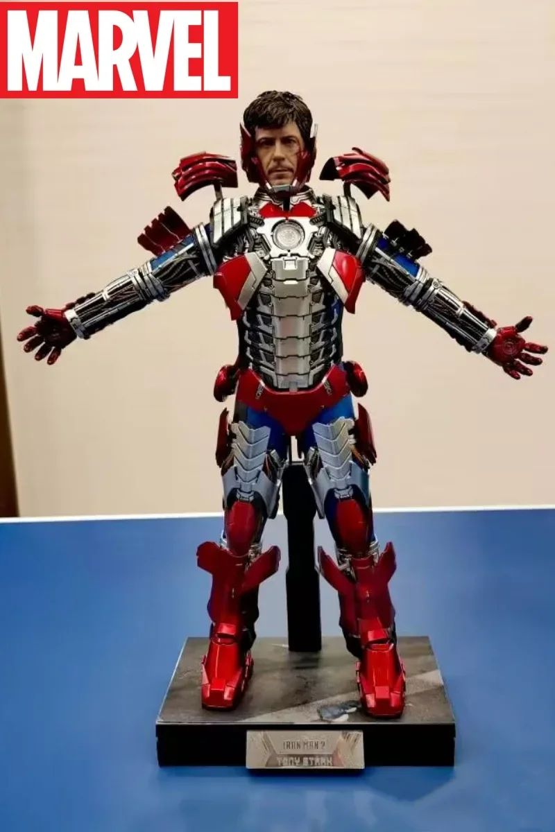 

Original Marvel Hottoys 1/6 Mms600/Mms599 Deluxe Version Iron Man 2 Tony Stark Mk5 Ht Anime Joint Mobility Collectable Toy