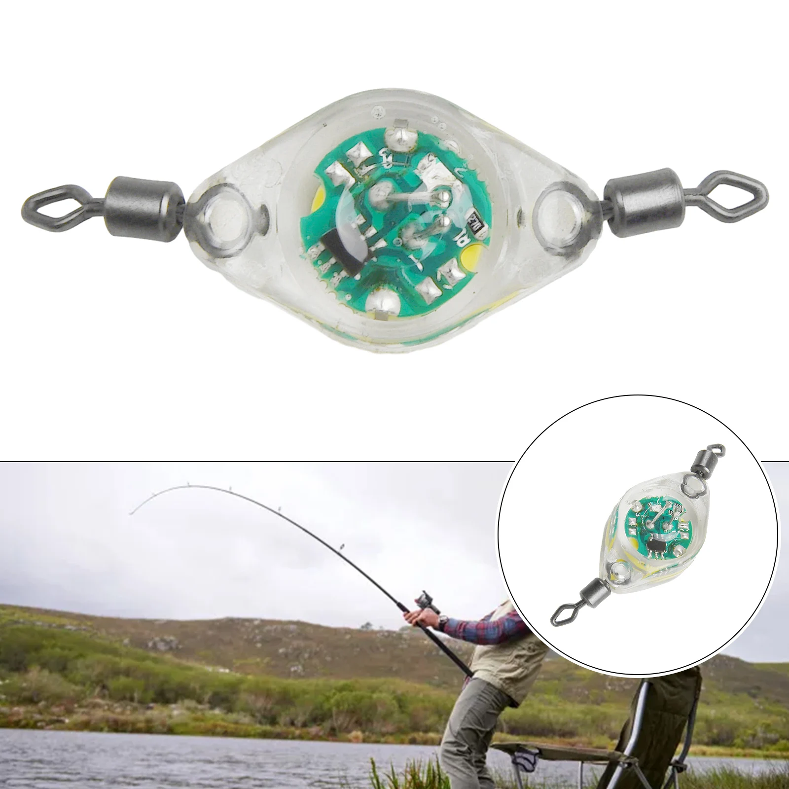 Fishing Lure Light Fish Light LED Fish Lamp Green Light LED Red Light Underwater Colourful Light 1Pc 4.5x1.5cm
Fishing Lure Light Fish Light LED Fish Lamp Green Light LED Red Light Underwater Colourful Light 1Pc 4.5x1.5cm