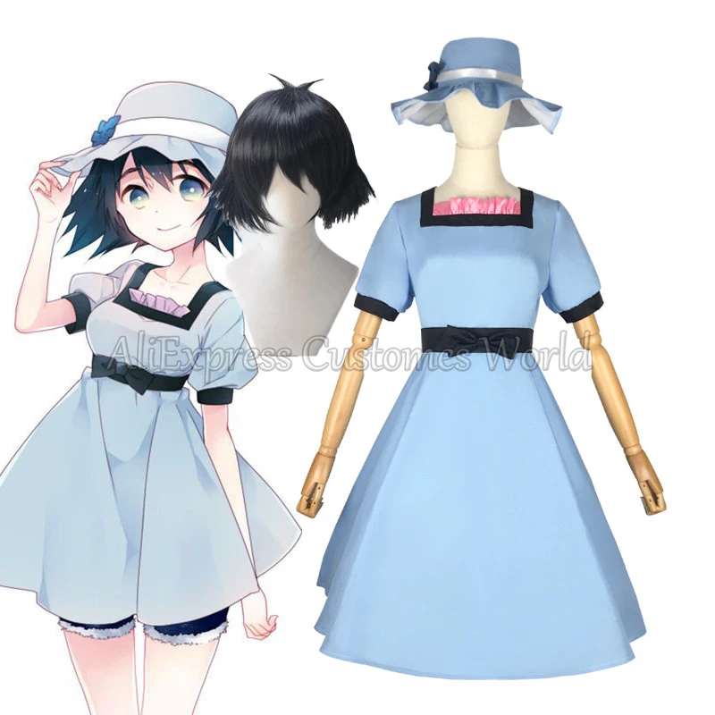 Anime Steins Gate Shiina Mayuri Cosplay Costume Blue Dress with Hat Party Role Play Shiina Mayuri Wigs Dresses Halloween Clothes
Anime Steins Gate Shiina Mayuri Cosplay Costume Blue Dress with Hat Party Role Play Shiina Mayuri Wigs Dresses Halloween Clothes