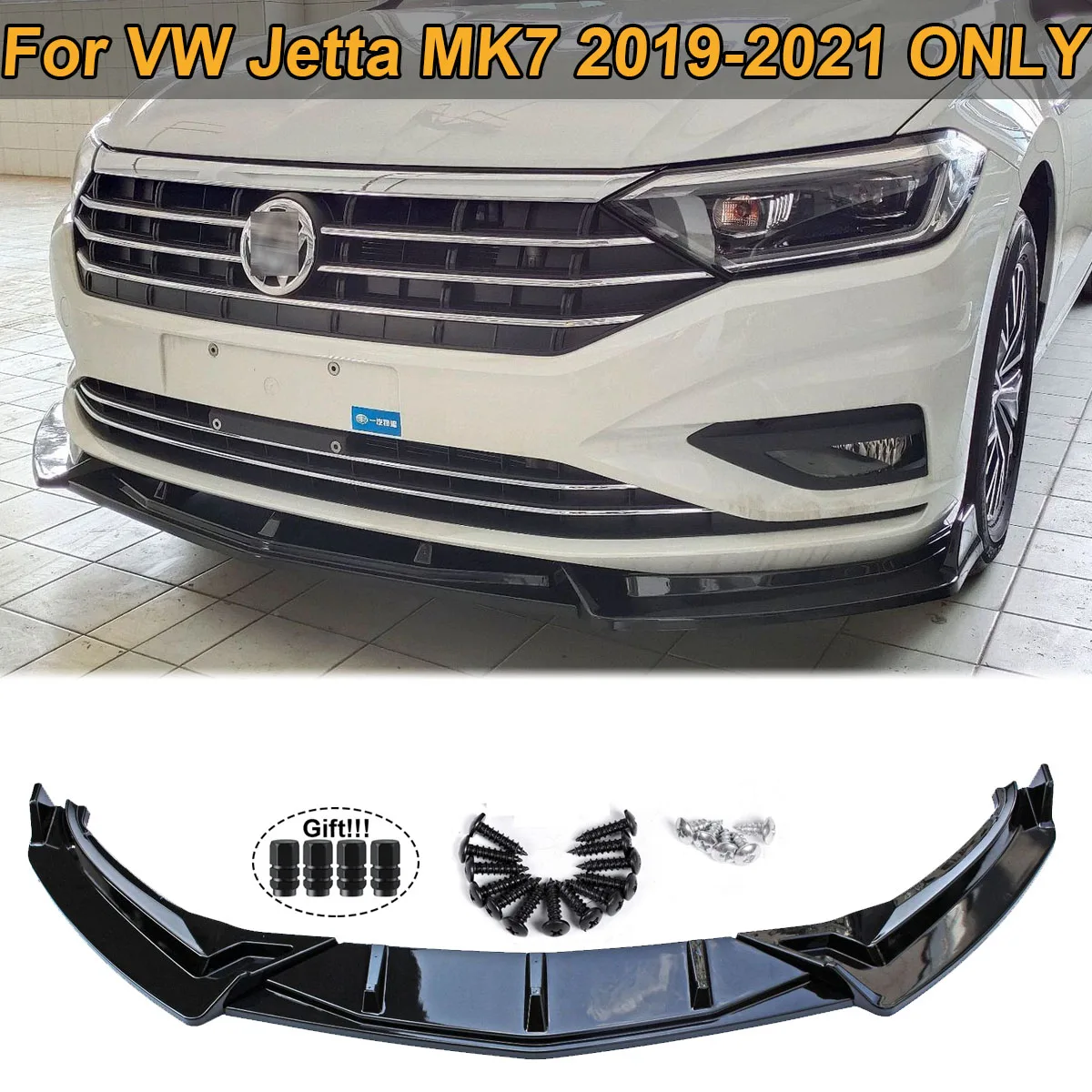 3PCS Front Bumper Lip Spoiler Deflector Splitter Protector Cover Body Kit For Volkswagen VW Jetta MK7 2019-2021 Car Accessories
3PCS Front Bumper Lip Spoiler Deflector Splitter Protector Cover Body Kit For Volkswagen VW Jetta MK7 2019-2021 Car Accessories