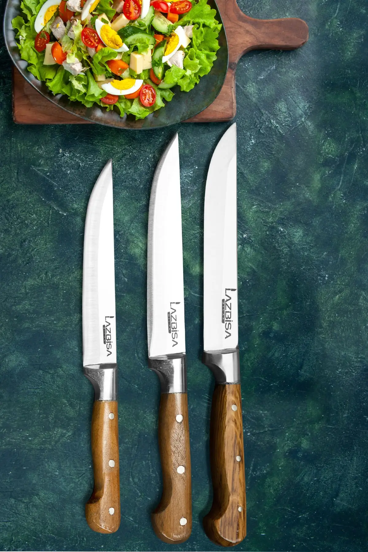 

Kitchen Knife Set 3 Piece Meat Bread Vegetable Fruit Knife Kitchen Accesories Stainless Steel Steak Chef Chopper