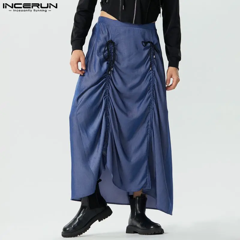 INCERUN Men Skirts Drawstring Elastic Waist Loose Lace Up Solid Color Skirts Streetwear 2023 Fashion Casual Men Bottoms S-5XL
INCERUN Men Skirts Drawstring Elastic Waist Loose Lace Up Solid Color Skirts Streetwear 2023 Fashion Casual Men Bottoms S-5XL