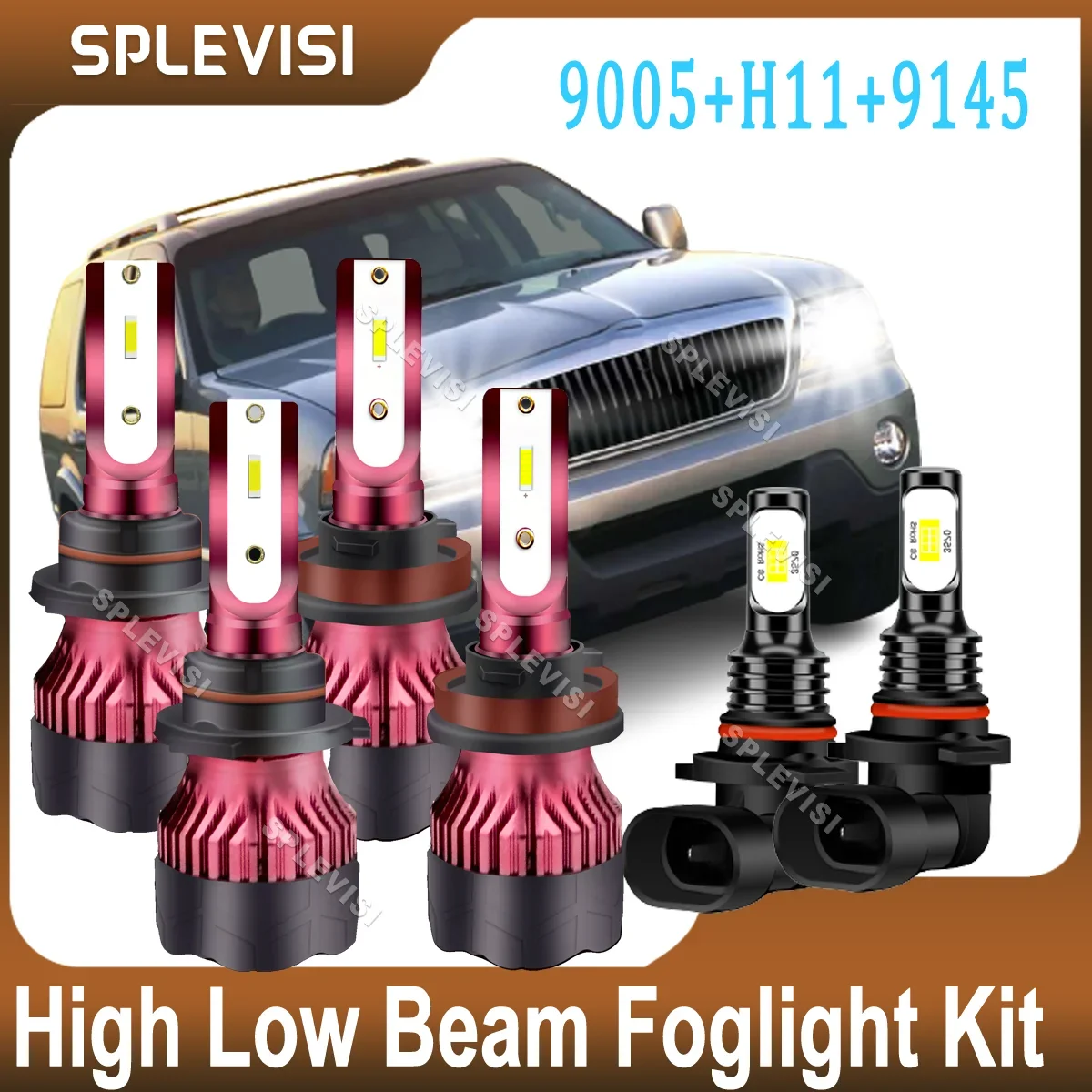 Bright Pure White LED Combo CSP Kit Headlight Bulbs Foglamp 9005 High H11 Low 9145 Foglamp For Lincoln Aviator LS 2003 2004 2005
Bright Pure White LED Combo CSP Kit Headlight Bulbs Foglamp 9005 High H11 Low 9145 Foglamp For Lincoln Aviator LS 2003 2004 2005