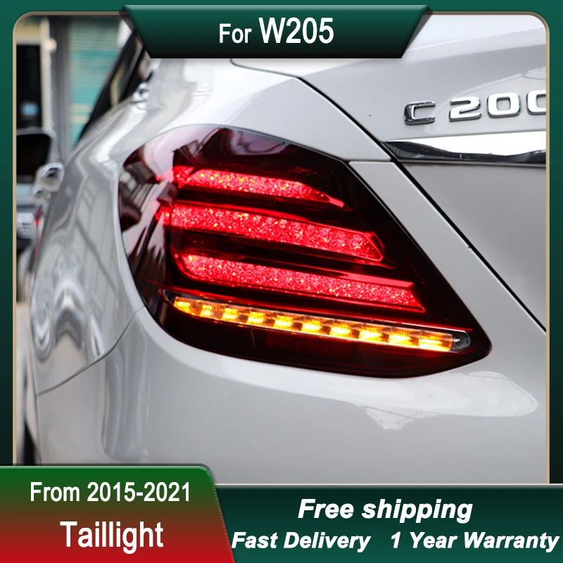 Car Tail Lights For Mercedes-Benz C Class C180 C63 W205 2015-2021 Maybach style led Dynamic Turn Signal Light Tail Lamp Assembly
Car Tail Lights For Mercedes-Benz C Class C180 C63 W205 2015-2021 Maybach style led Dynamic Turn Signal Light Tail Lamp Assembly